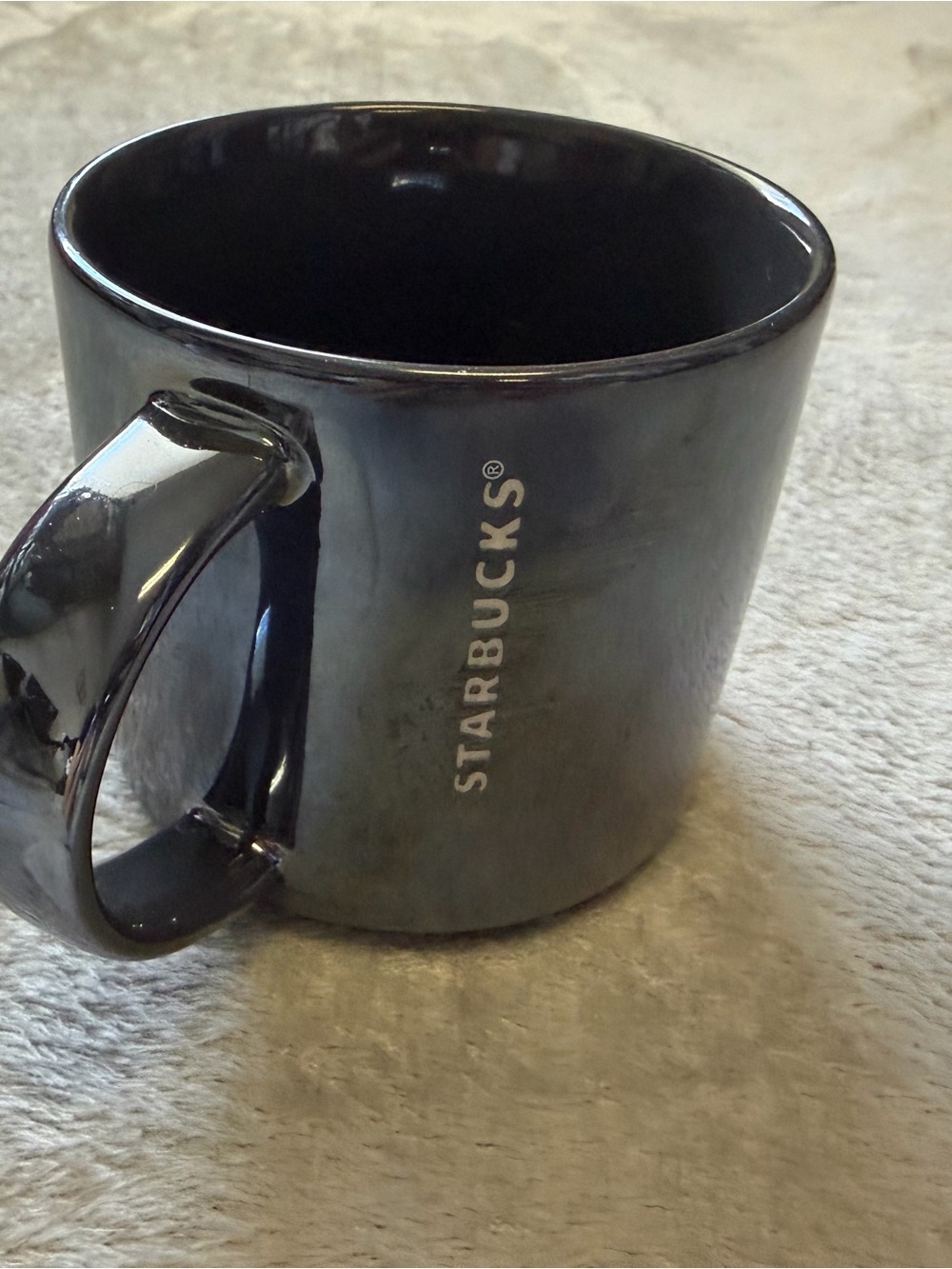 Starbucks Black Glossy Ceramic Mug with Logo